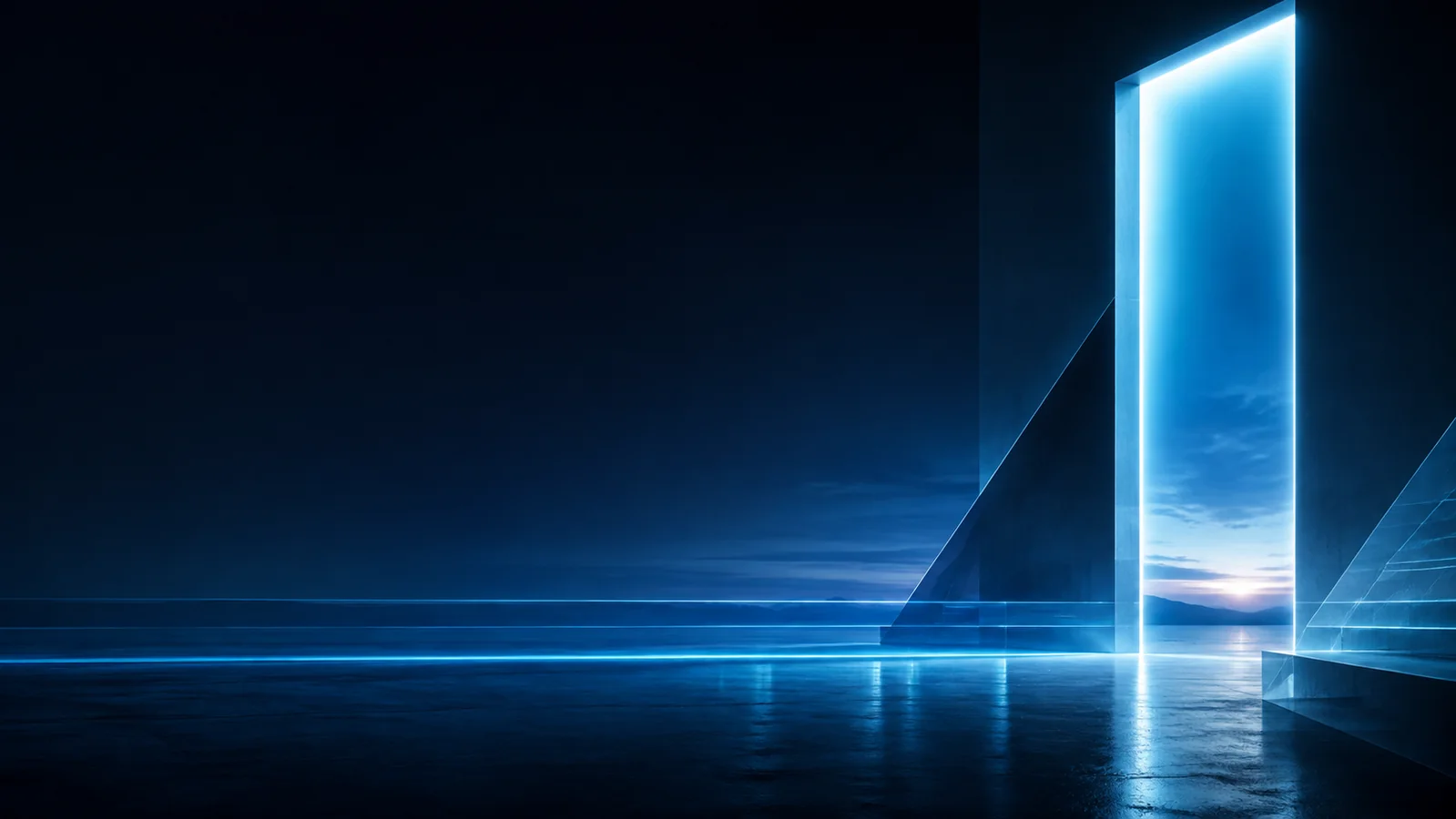 Leuchtendes Portal als Symbol für den nächsten digitalen Schritt